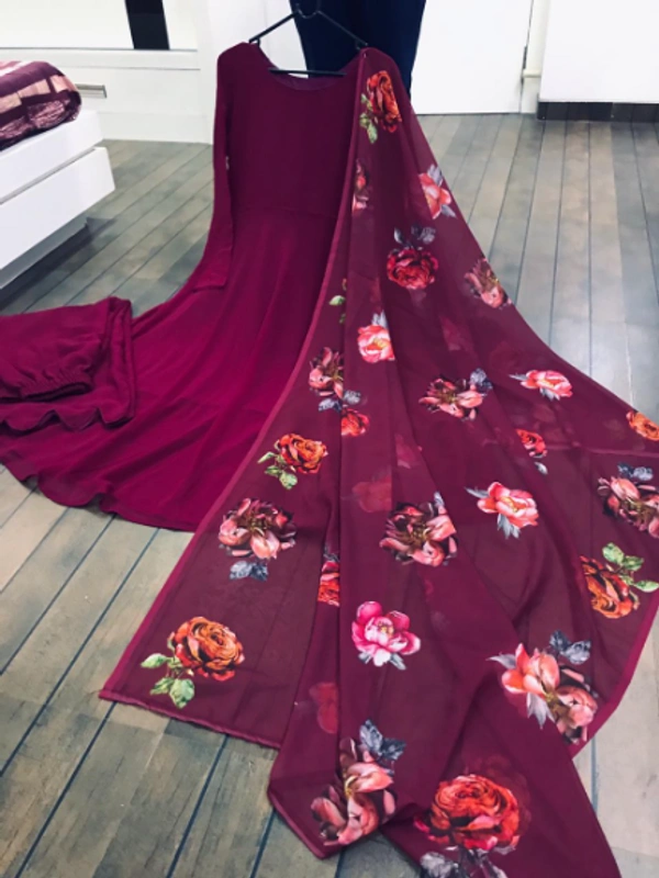 KURTI GOWN WITH DUPPTA